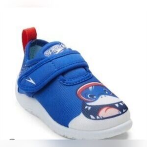Speedo Shark Water Shoes Toddler Size 7-8 | Blue Swim Surfwalker Slip-On
🦈